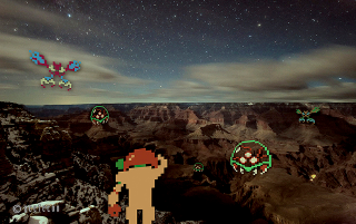 Illustration for article titled Classic Video Games With Real-Life Backdrops Are Delightful